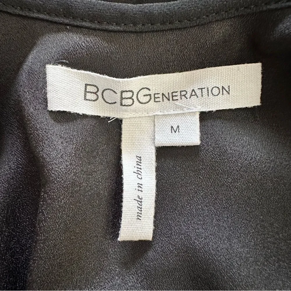 BCBGeneration black pleated lined sleeveless mini size M‎